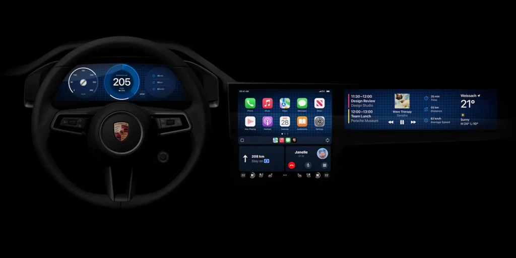 CarPlay di nuova generazione a bordo di Porsche e Aston Martin: le prime immagini