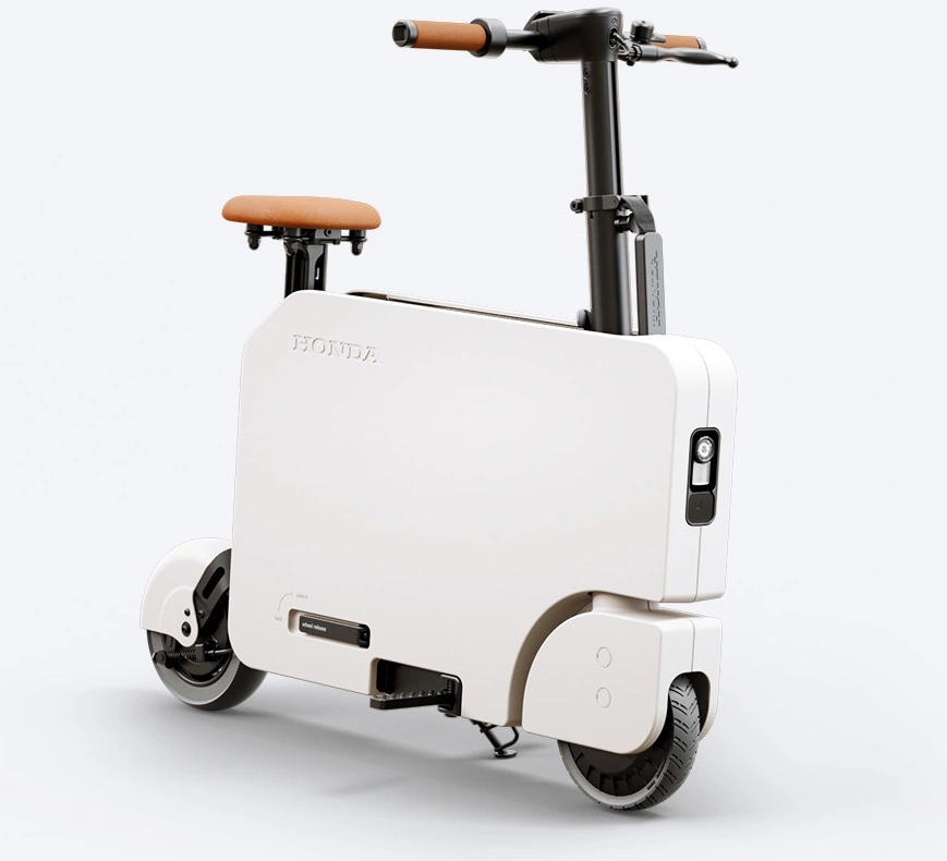 honda con brevetto su “valigia” con motore e tre posti, per genitori, chiamata “motocompacto”
